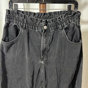 Zara High Waist Black Jeans XL